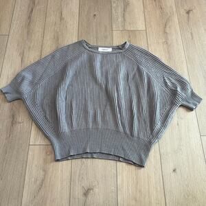 Workshop Women's Gray Dolman Knit Sweater Size Small